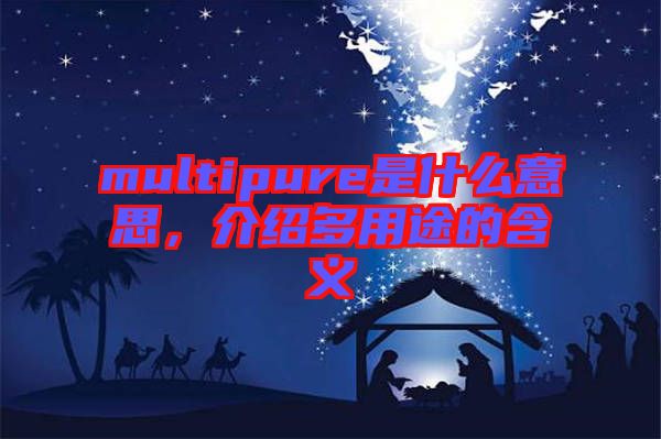 multipure是什么意思，介紹多用途的含義