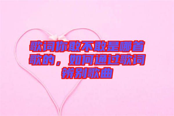 歌詞你敢不敢是哪首歌的，如何通過(guò)歌詞辨別歌曲