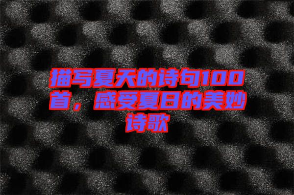 描寫(xiě)夏天的詩(shī)句100首，感受夏日的美妙詩(shī)歌