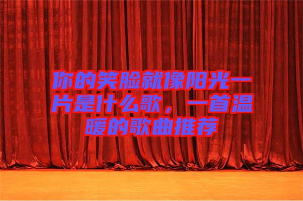 你的笑臉就像陽(yáng)光一片是什么歌，一首溫暖的歌曲推薦