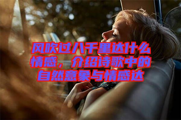 風(fēng)吹過(guò)八千里達(dá)什么情感，介紹詩(shī)歌中的自然意象與情感達(dá)