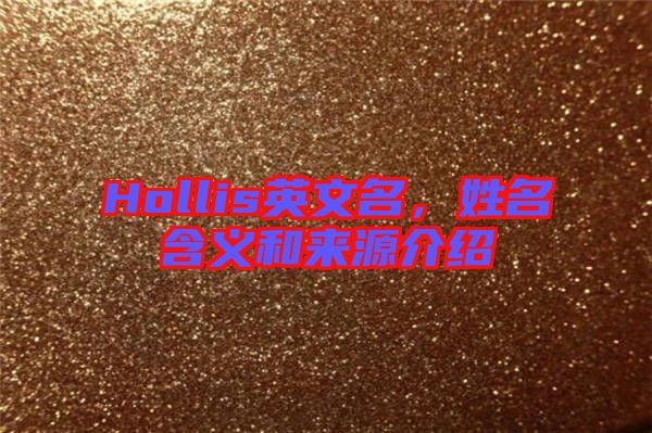Hollis英文名，姓名含義和來源介紹