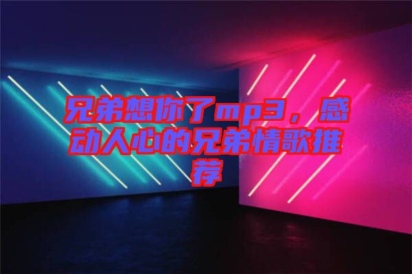 兄弟想你了mp3，感動(dòng)人心的兄弟情歌推薦