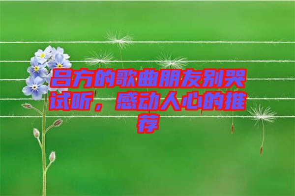 呂方的歌曲朋友別哭試聽，感動(dòng)人心的推薦