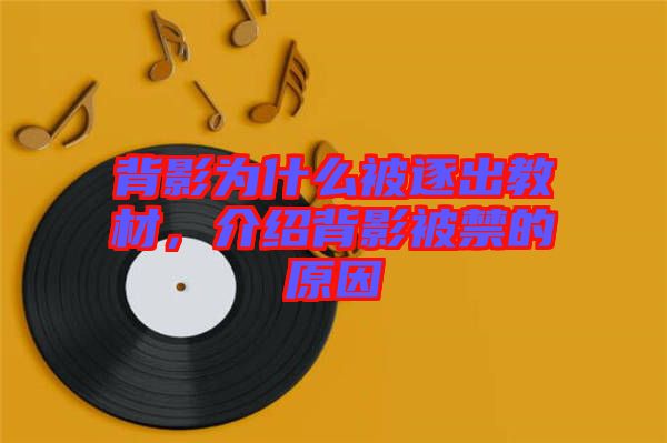 背影為什么被逐出教材，介紹背影被禁的原因
