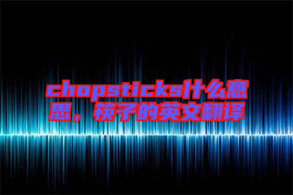 chopsticks什么意思，筷子的英文翻譯