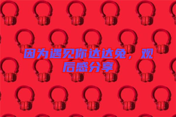 因?yàn)橛鲆?jiàn)你達(dá)達(dá)兔，觀后感分享