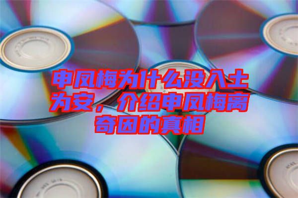 申鳳梅為什么沒(méi)入土為安，介紹申鳳梅離奇因的真相
