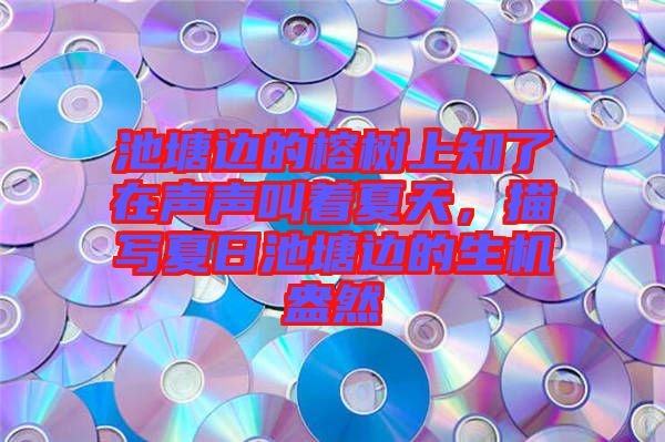 池塘邊的榕樹(shù)上知了在聲聲叫著夏天，描寫(xiě)夏日池塘邊的生機(jī)盎然