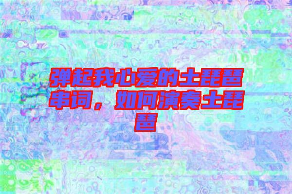 彈起我心愛的土琵琶串詞，如何演奏土琵琶