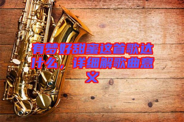 有夢(mèng)好甜蜜這首歌達(dá)什么，詳細(xì)解歌曲意義