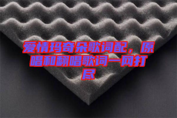 愛情瑪奇朵歌詞配，原唱和翻唱歌詞一網(wǎng)打盡