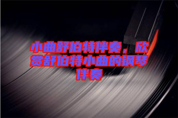 小曲舒伯特伴奏，欣賞舒伯特小曲的鋼琴伴奏