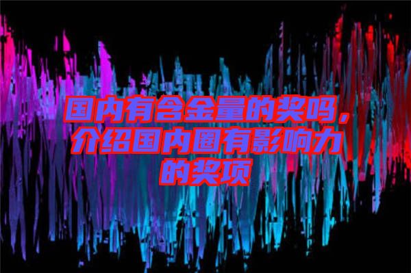 國內(nèi)有含金量的獎嗎，介紹國內(nèi)圈有影響力的獎項(xiàng)