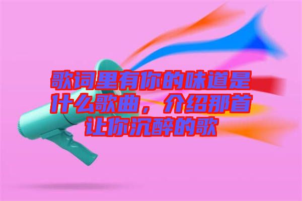 歌詞里有你的味道是什么歌曲，介紹那首讓你沉醉的歌