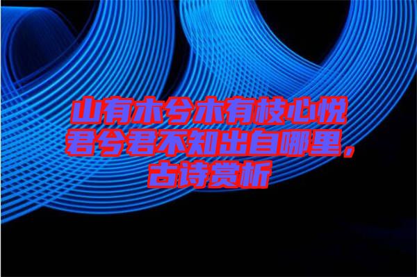 山有木兮木有枝心悅君兮君不知出自哪里，古詩(shī)賞析