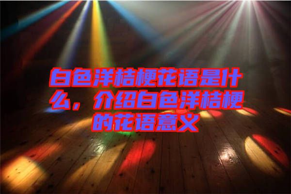 白色洋桔?；ㄕZ(yǔ)是什么，介紹白色洋桔梗的花語(yǔ)意義
