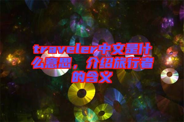 traveler中文是什么意思，介紹旅行者的含義