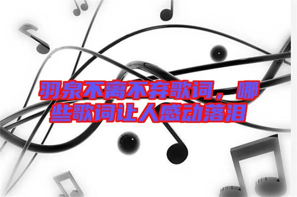 羽泉不離不棄歌詞，哪些歌詞讓人感動(dòng)落淚