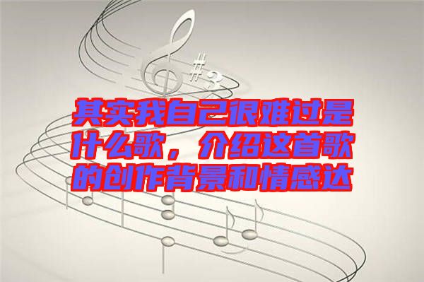 其實我自己很難過是什么歌，介紹這首歌的創(chuàng)作背景和情感達