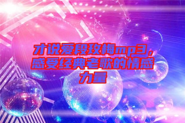 才說愛段玫梅mp3，感受經典老歌的情感力量