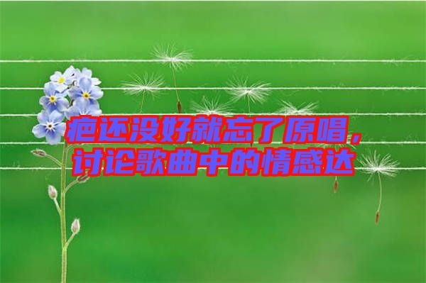 疤還沒好就忘了原唱，討論歌曲中的情感達