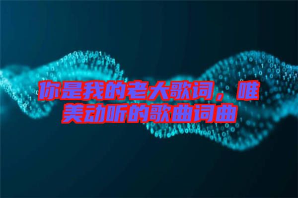 你是我的老大歌詞，唯美動(dòng)聽(tīng)的歌曲詞曲
