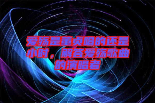愛殤是董貞唱的還是小時，解答愛殤歌曲的演唱者
