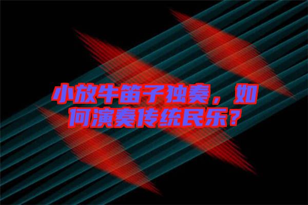 小放牛笛子獨(dú)奏，如何演奏傳統(tǒng)民樂？