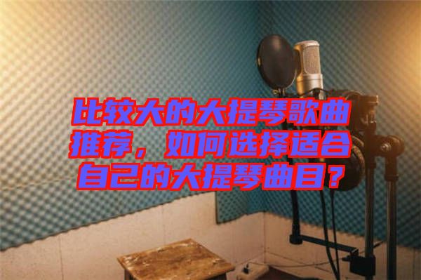 比較大的大提琴歌曲推薦，如何選擇適合自己的大提琴曲目？