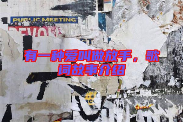 有一種愛(ài)叫做放手，歌詞故事介紹
