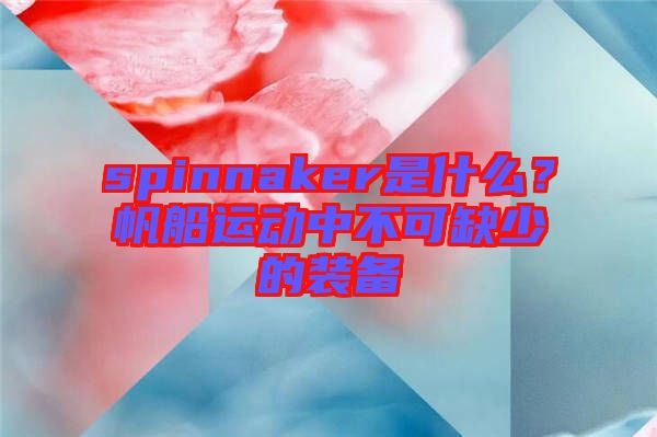 spinnaker是什么？帆船運動中不可缺少的裝備