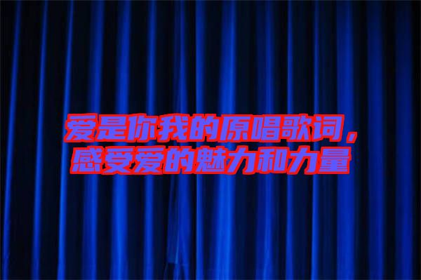 愛是你我的原唱歌詞，感受愛的魅力和力量