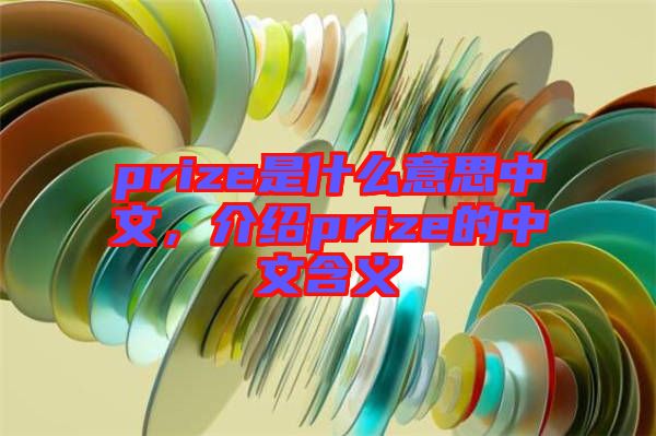 prize是什么意思中文，介紹prize的中文含義