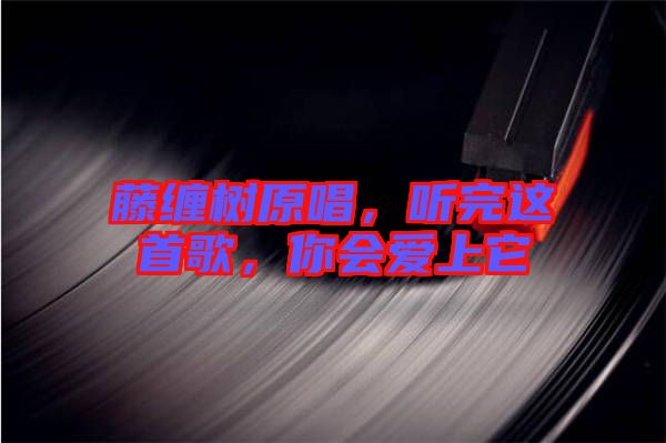 藤纏樹原唱，聽完這首歌，你會愛上它