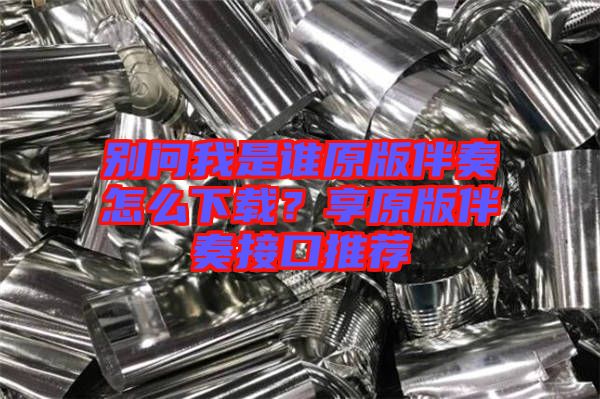 別問我是誰原版伴奏怎么下載？享原版伴奏接口推薦