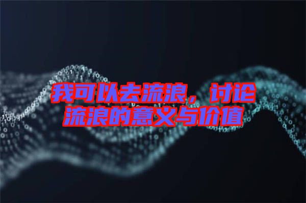 我可以去流浪，討論流浪的意義與價(jià)值