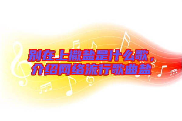 別在上撒鹽是什么歌，介紹網(wǎng)絡(luò)流行歌曲鹽
