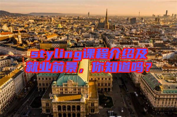 styling課程介紹及就業(yè)前景，你知道嗎？