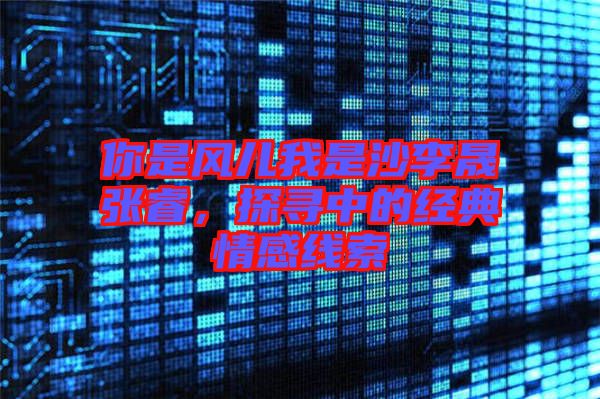 你是風兒我是沙李晟張睿，探尋中的經典情感線索