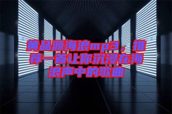黃品源海浪mp3，推薦一首讓你沉浸在海浪聲中的歌曲