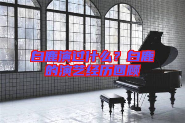 白鹿演過什么？白鹿的演藝經(jīng)歷回顧