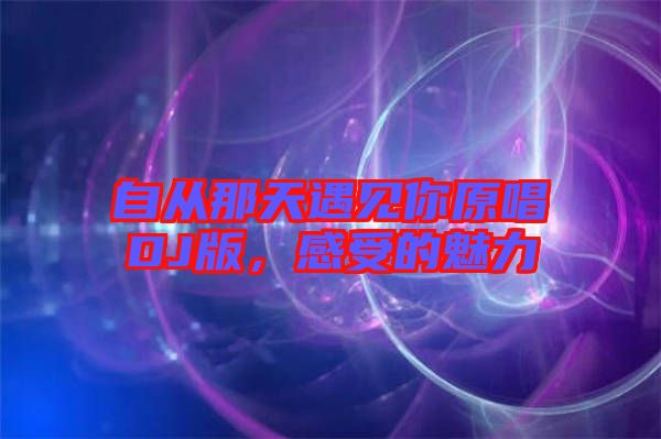 自從那天遇見你原唱DJ版，感受的魅力
