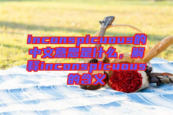 inconspicuous的中文意思是什么，解釋inconspicuous的含義