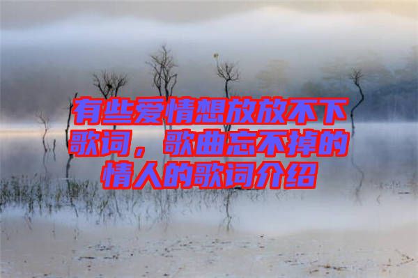 有些愛情想放放不下歌詞，歌曲忘不掉的情人的歌詞介紹