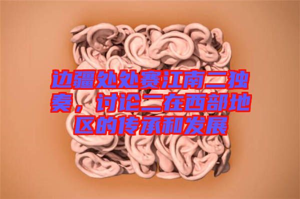 邊疆處處賽江南二獨(dú)奏，討論二在西部地區(qū)的傳承和發(fā)展
