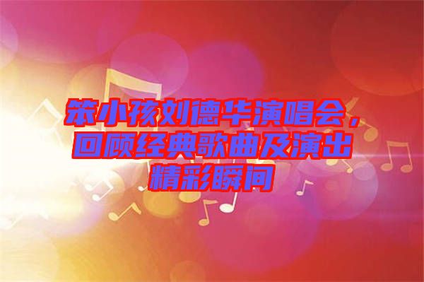 笨小孩劉德華演唱會，回顧經(jīng)典歌曲及演出精彩瞬間