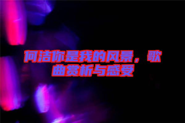 何潔你是我的風景，歌曲賞析與感受