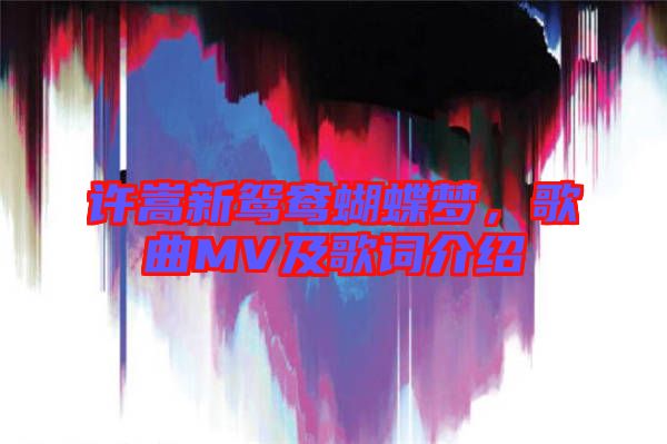 許嵩新鴛鴦蝴蝶夢，歌曲MV及歌詞介紹