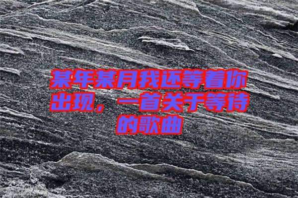 某年某月我還等著你出現(xiàn)，一首關(guān)于等待的歌曲